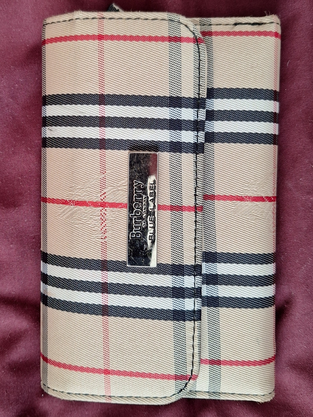 Beige Check Trifold Wallet- Burberry Lookalike